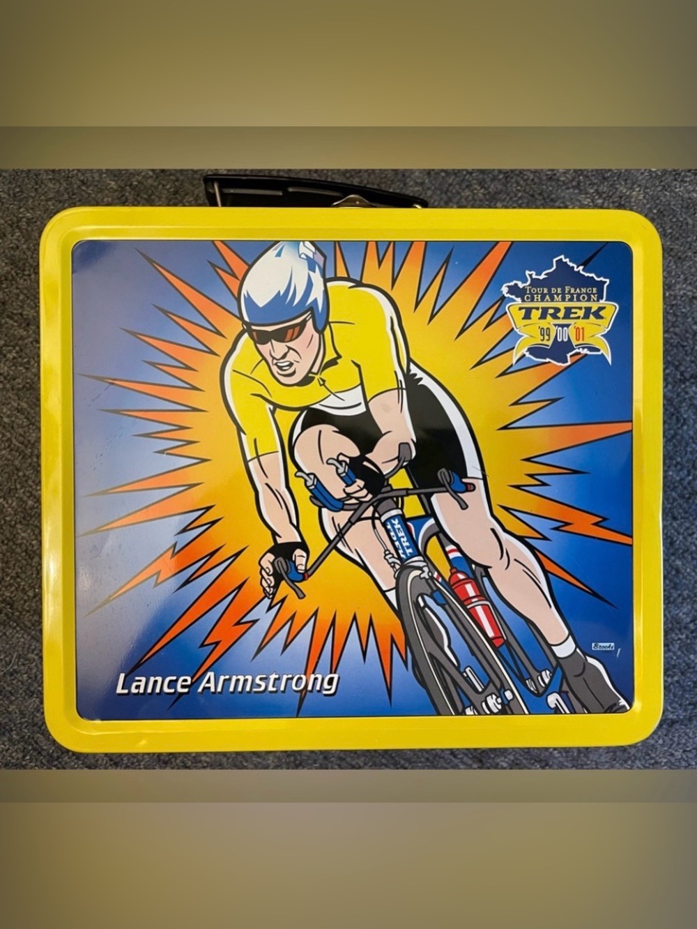 Lance Armstrong Tour de France Champion Signature Trek Collectible Lunch Box